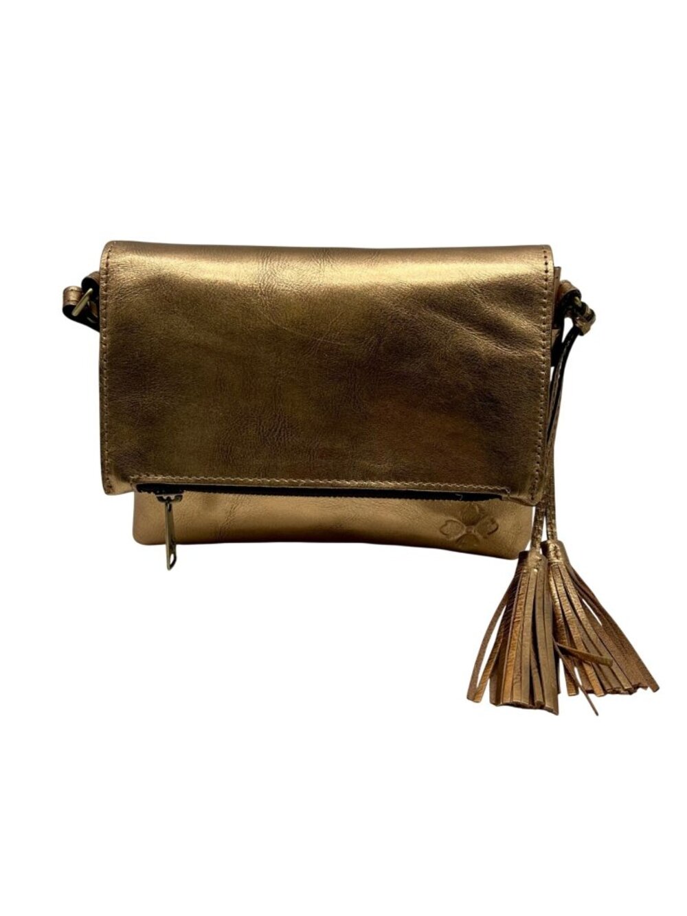 Patricia Nash Metallic Bronze Leather Crossbody
